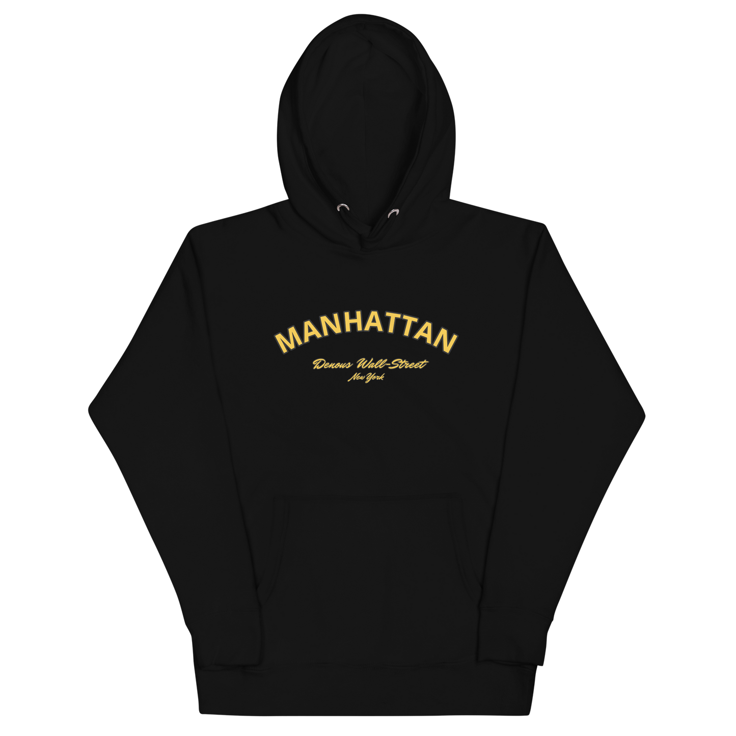 Sudadera negra con capucha Manhattan