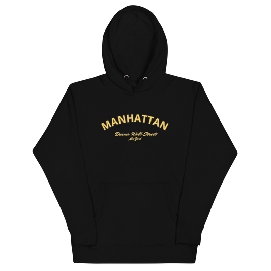 Sudadera negra con capucha Manhattan