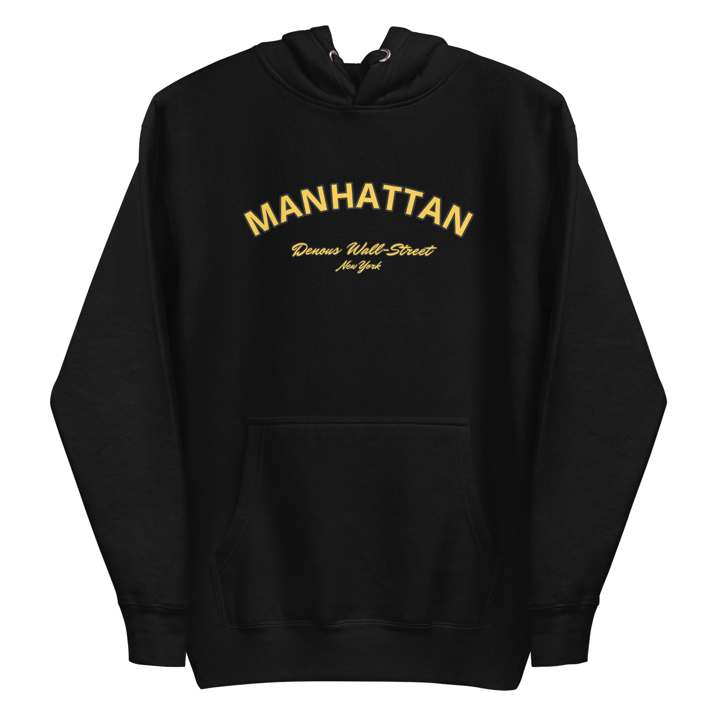 Sudadera negra con capucha Manhattan