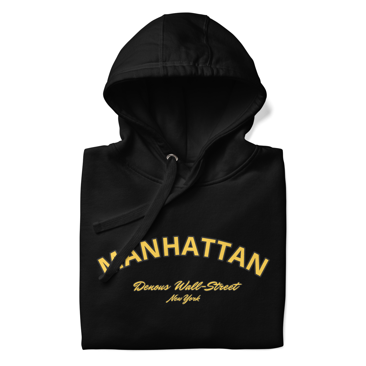 Sudadera negra con capucha Manhattan