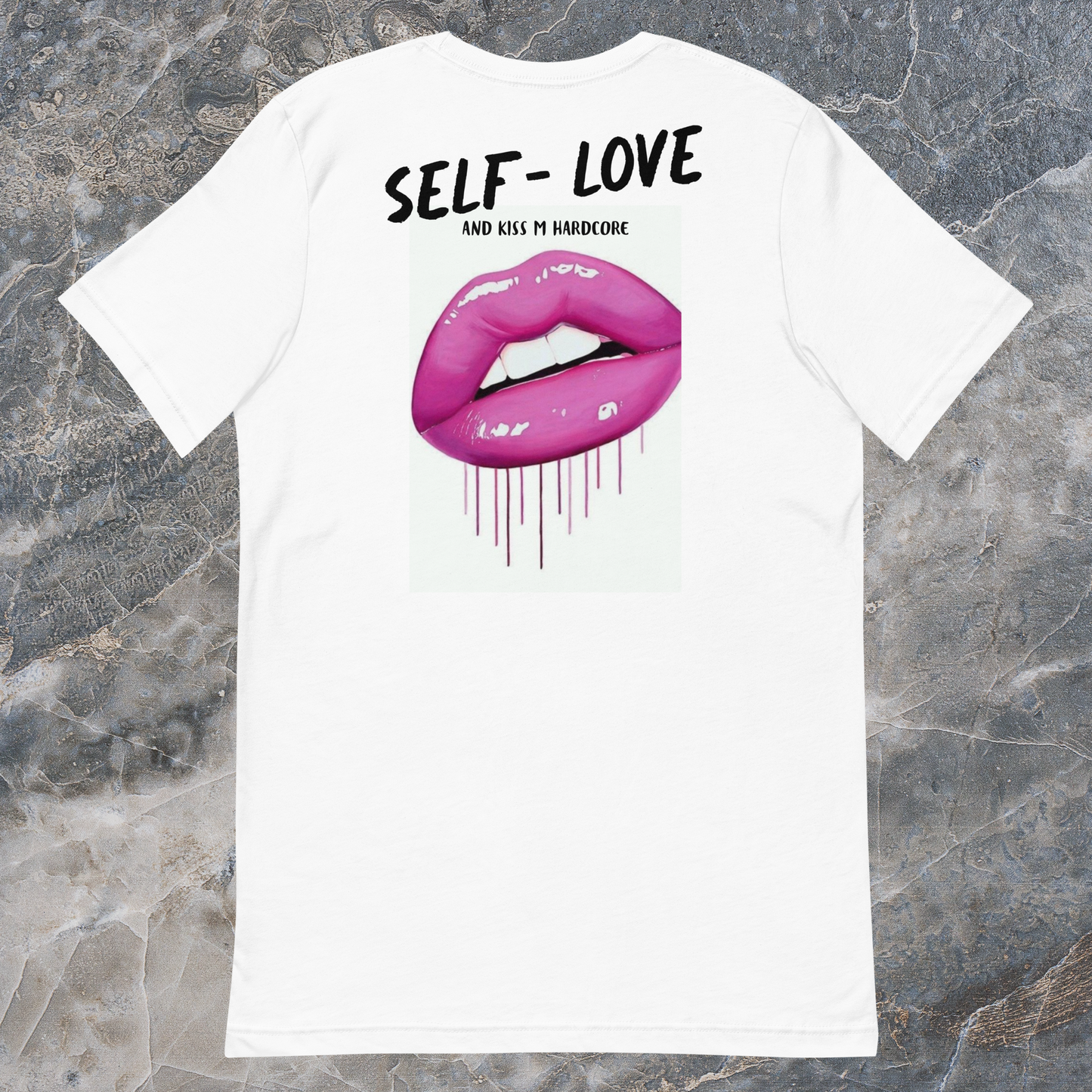 Camiseta blanca bordada Self-love