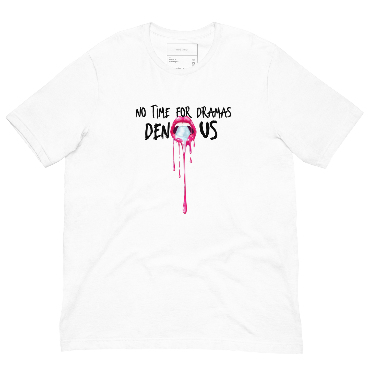 Camiseta Blanca No dramas Self-love 23